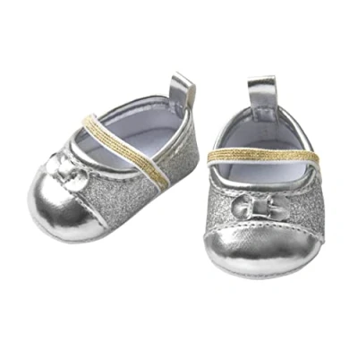 Abbildung von Puppen Glitzerballerinas, silber, Gr. 38 45 cm