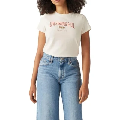 Abbildung von Levi&#039;s Damen The Perfect Tee T Shirt, Mini Scenic Bw Patch, S