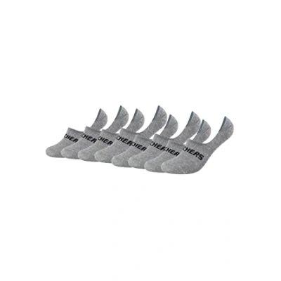 Abbildung von Skechers 8 Paar Unisex Footies Mesh Ventilation Socken SK44008, Farbe:Light Grey Melange 3390, &amp; Strümpfe:47 49