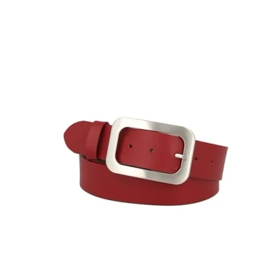 Abbildung von MGM Damen Plain and Beautiful Gürtel, Rot (Dunkelrot), 105