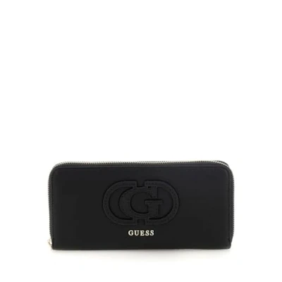 Abbildung von GUESS Damen Calebra Large Zip Around Wallet Große Geldbörse mit Reißverschluss, Clutch, Schwarz