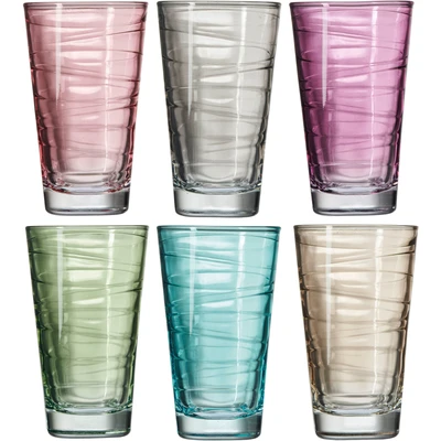 Abbildung von LEONARDO Longdrinkglas &quot;Colori&quot;, (Set, 6 tlg.), veredelte mit lichtechter Hydroglasur, 280 ml, teilig