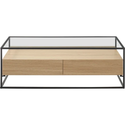 Abbildung von MCA furniture Couchtisch &quot;Evora&quot;, mit Glas und 2 Schubladen Push to open