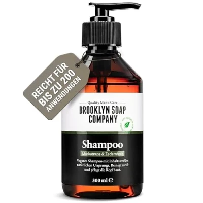 Abbildung von Shampoo (300ml) · BROOKLYN SOAP COMPANY Reinigt sanft und pflegt die Kopfhaut ✓