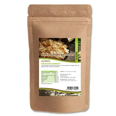 Abbildung von Mynatura Kokoschips, geröstet und gesüßt I Chips Kokosnuss Laktosefrei Topping Vegan Backen Kochen Beutel (2x 1000g)