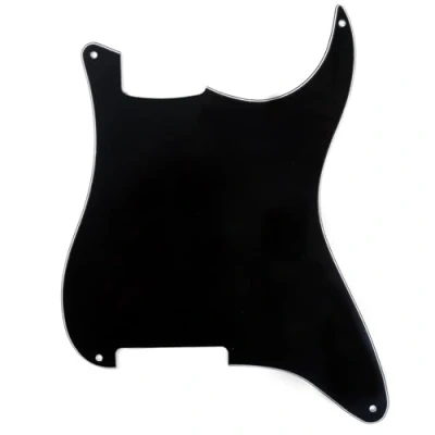 Abbildung von Musiclily 4 Löcher Gitarre Schlagbrett Rohmaterial ST Pickguard für Strat Style E Gitarre,3 lagig Weiß