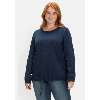 Abbildung von Sheego Strickpullover, Damen, Größe: 44/46, Nachtblau meliert