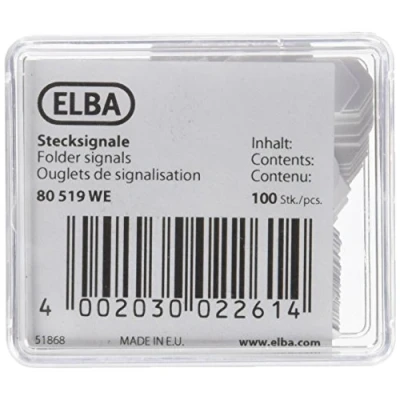 Abbildung von ELBA Stecksignal, 100 Stück, PVC, weiß
