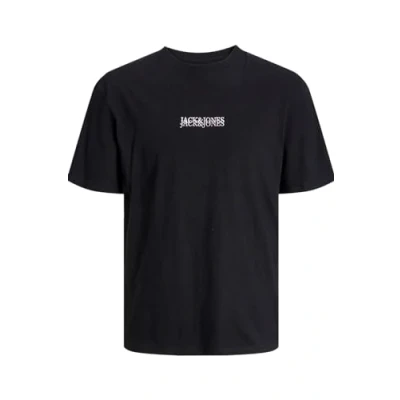 Abbildung von JACK&amp;JONES Herren JORLAFAYETTE EMB Tee SS Crew Neck T Shirt, Black/Detail:JJ, XS