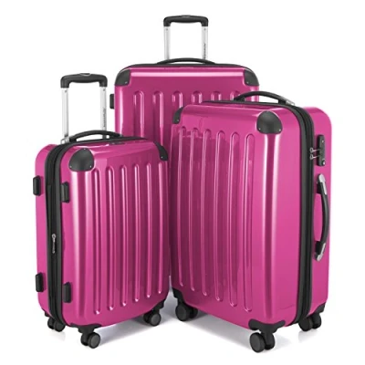 Abbildung von HAUPTSTADTKOFFER Alex 3er Kofferset, TSA, Trolley Set, Rollkoffer, Reisekoffer, (S, M &amp; L), Magenta