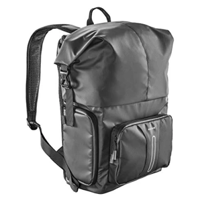 Abbildung von Mantona Kurier Fotorucksack für SLR DSLR Kamera aus wasserdichtem Material, mit Schnellzugriff, Kurierrucksack Verschluss zum Einrollen