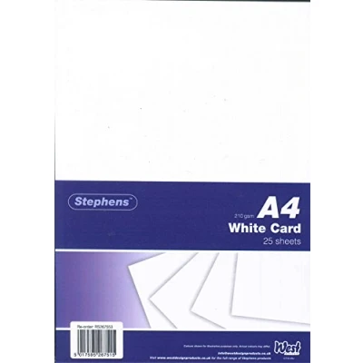 Abbildung von Stephens RS267553 Fotokarton 25 Bogen Erstklassiges Produkt, 210 g/m2, weiß