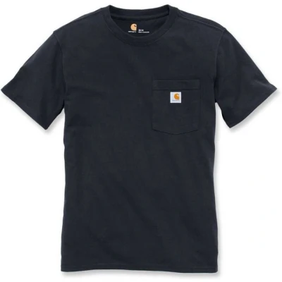 Abbildung von Carhartt, Damen, K87 Weites, schweres, kurzärmliges T Shirt mit Tasche, Schwarz, XS