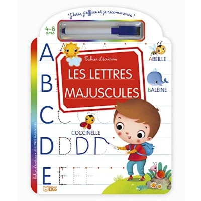 Abbildung von J&#039;écris j&#039;efface et je recommence ! Les lettres majuscules Dès 4 ans: Cahier d&#039;écriture Avec 1 feutre effaçable
