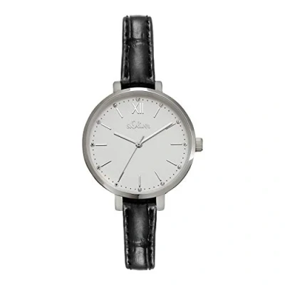 Abbildung von s.Oliver Damen Analog Quarz Uhr mit Leder Armband SO 4194 LQ