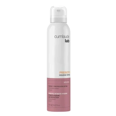 Abbildung von Cumlaude Lab Intimhygiene Präbiotisches Mousse, Seifenfreier Reinigungsschaum, Tägliche Intimhygiene, Präbiotika, Milchsäure, Hypoallergen, Farb und parabenfrei, Gynäkologisch getestet 150 ml