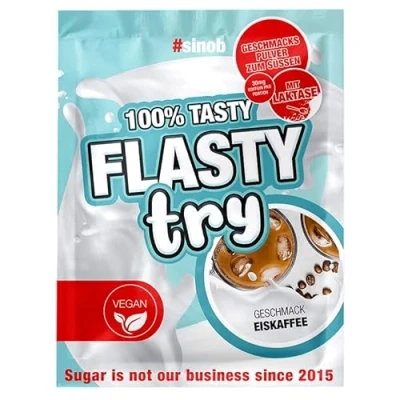 Abbildung von Flasty Geschmackspulver (Eiskaffee vegan) 1 x 30 g Kalorienarmes Flavour Pulver mit Nur ca. 9 kcal pro Portion bringt es Leben in deinen Quark, Joghurt und vielem mehr.