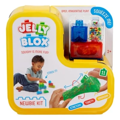 Abbildung von Jelly Blox Newbie Kit, Bauspielzeug ab 2 Jahren, mit 11 Sensorische Bausteine, Konstruktion Spielzeug für Kinder