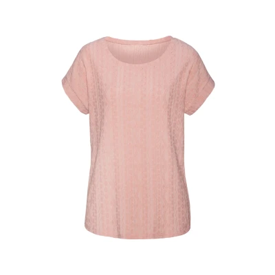 Abbildung von Vivance Kurzarmshirt &quot;mit modischem Jacquard Muster&quot;, aus pflegeleichter Qualität