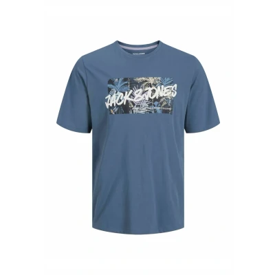 Abbildung von Jack &amp; Jones LOGO Rundhalsausschnitt Tshirt print, Herren, Größe: Medium, Oceanview