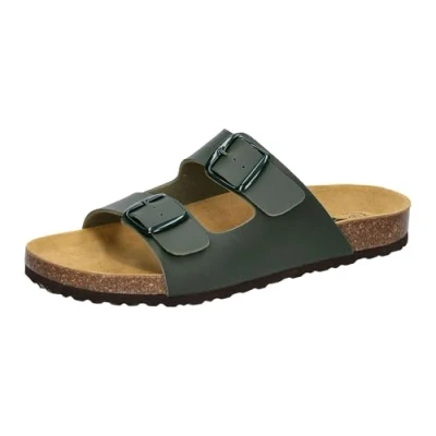 Abbildung von LICO Bioline Pantolette flach, Herren, Größe: 43, Grün Schuhe