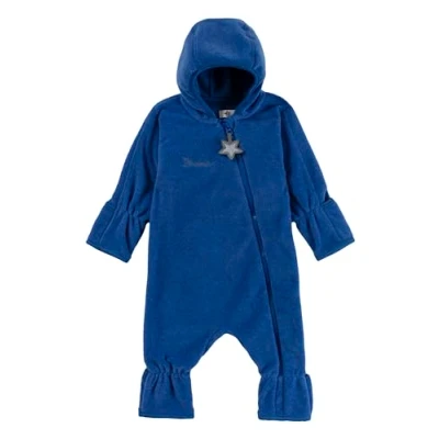 Abbildung von Sterntaler Baby Overall Fleece Unisex Jumpsuit aus Microfleece Stickerei, Reißverschluss, sowie Hand und Fußstulpen kobaltblau, 74