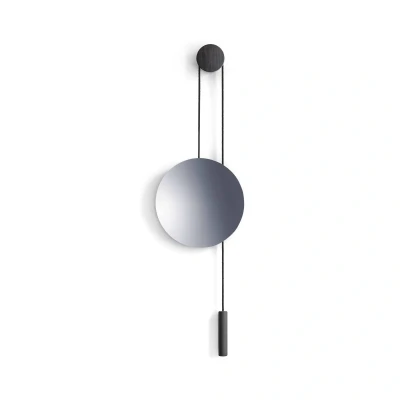 Abbildung von New Works Spiegel Rise and Shine, schwarz, Ø 45 cm, Glas