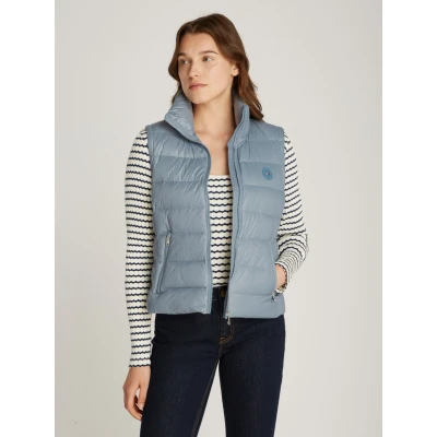 Abbildung von Tommy Hilfiger Feminine Gloss VEST Weste, Damen, Größe: XXL, Flint blue