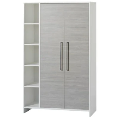 Abbildung von Schardt Eco Silber 2 türiger Kleiderschrank mit Seitenregal