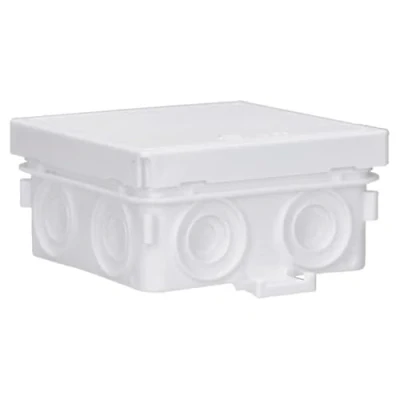 Abbildung von 10 Stück Voxura Feuchtraum Aufputz Verbindungsdose Abzweigdose Verteilerdose 75x75x37mm IP55 Abzweigkasten AP weiß