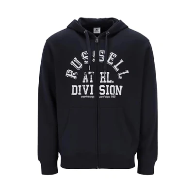 Abbildung von Russell Athletic A30272 NA 190 CASE Zip Through Hoody Sweatshirt Herren Black Größe XXL