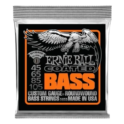 Abbildung von Ernie Ball P03833 Hybrid Slinky Coated E Bass Saiten, Stärke 45 105