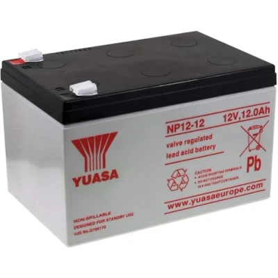 Abbildung von Akku Yuasa NP12 12, 12 Ah, V (151 mm x 98 97,5 mm), für alle Arten von Anwendungen.