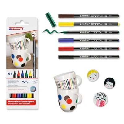 Abbildung von Edding 4200 Porzellanpinselstift 1 4mm sortiert 6pcs