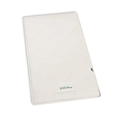 Abbildung von Little Green Sheep Natural Crib Mattress The Natürliche Kinderbettmatratze für SnuzPod3 44 x 80 cm, Baumwolle, White, 44x80cm