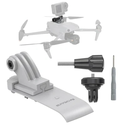 Abbildung von MotuTech Halterung für Action Kamera DJI Air 3 Drohne GoPro Hero 12 11 10 9 8 7 / Insta360 One X3 X2 GO3 Erweiterungsset Obermontage