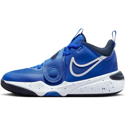 Abbildung von Nike Performance TEAM Hustle D 11 Unisex Basketballschuh für Kinder, Größe: 40, Hyper royal/white/obsidian Leder und textil
