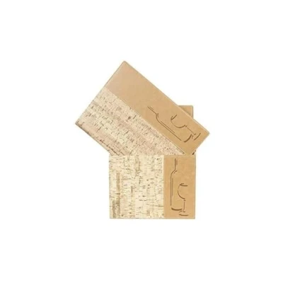 Abbildung von SECURIT Design Kork Optik Menukarte (x10) Plus Box, inkl. 1 dopplete Einlage für Menüs (für 4 Seiten A4), Cork, 40,8 x 29 20,4 cm