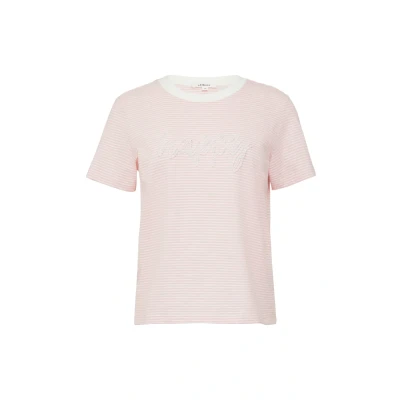 Abbildung von s.Oliver MIT Schmuckperlen Tshirt print, Damen, Größe: 46, Zartrosa