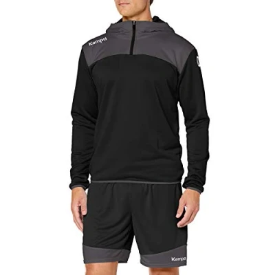 Abbildung von Kempa Herren Emotion 2.0 Quarter Zip Hoody, schwarz/Anthra, 3X_l