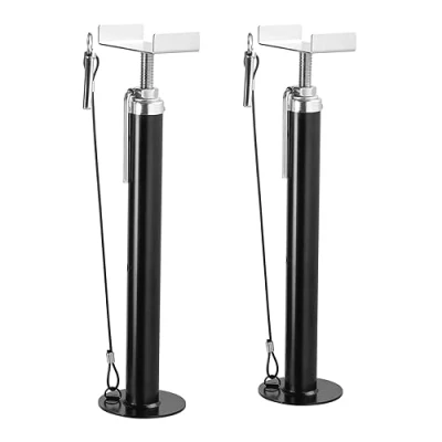 Abbildung von VEVOR 2 Stk.Ausziehbares Stützenset Wohnmobile 2,27 t Jeder, Höhenverstellbar 5001230 mm Stützung, Dicke Stahlrohre für Anhänger, usw. Silber Wohnwagen Zubehör Wahrung der Stabilität