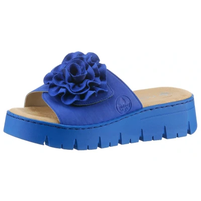 Abbildung von Rieker Pantolette, Plateau, Sommerschuh, Schlappen mit praktischem KIettverschluss