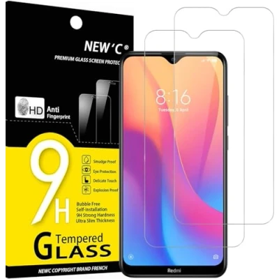 Abbildung von NEW&#039;C 2 Stück, Panzer Schutz Glas für Xiaomi Redmi 8, 8A, Frei von Kratzern, 9H Härte, HD Displayschutzfolie, 0.33mm Ultra klar, Ultrabeständig