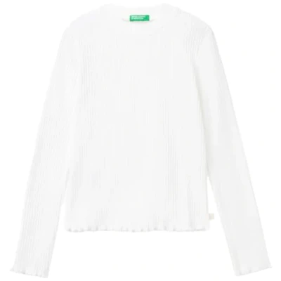 Abbildung von United Colors of Benetton Mädchen M/L 3f1ac203o T Shirt, Weiß, 160 cm