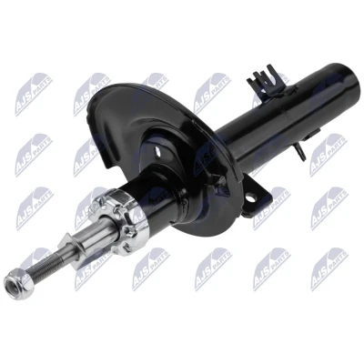 Abbildung von NTY A PE 011 Stoßdämpfer Vorderachse links Gasdruck Federbein oben Stift PEUGEOT: 208 I Schrägheck (CA_, CC_) 1.6 BlueHDI 100, 1.5