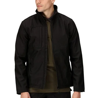 Abbildung von Regatta Professionelle Herren Octagon II bedruckbare 3 lagige Membran Softshell Schutzhülle, Schwarz