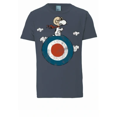 Abbildung von Logoshirt Peanuts Snoopy Tshirt print blaugrau, Damen, Größe: 3XL, Blau grau