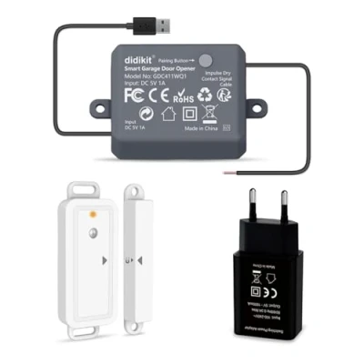 Abbildung von didikit smart Garagentoröffner mit Funk Türsensor, kein Hub erforderlich, WLAN Fernsteuerung Life App, Sprachsteuerung