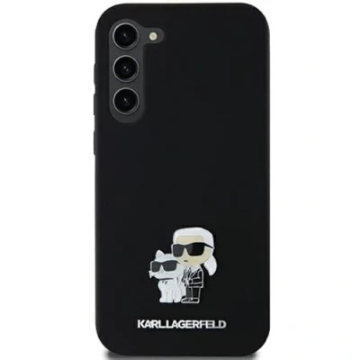 Abbildung von CG Mobile Karl Lagerfeld KLHCSA35SMHKCNPK Hülle für A35 A356 hardcase Schwarz Silicone Karl&amp;Choupette Metal Pin