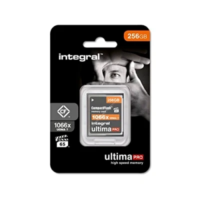 Abbildung von Integral 256GB Compact Flash Karte UDMA 7 1066x Speed VPG 65 160MB/s Lesen und 135MB/s Beschreiben Professionelle High Speicherkarte